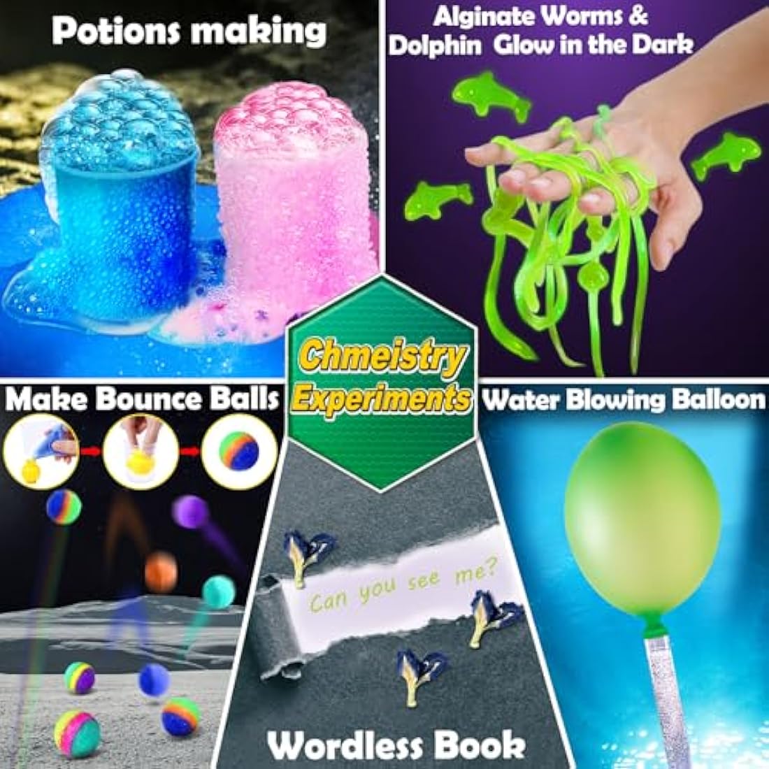 UNGLINGA 150 Experiments Science Kits for Kids, S.T.E.M Educational Toys for Boys Girls Birthday Gift Ideas, Volcano, Chemistry Scientist Set