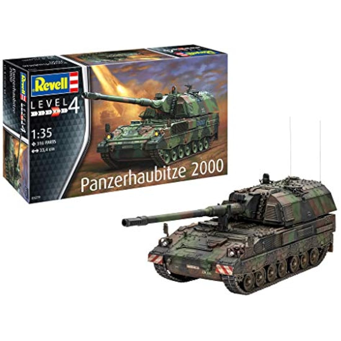 Revell 03279 Panzerhaubitze 2000 1:35 Scale Unbuilt/Unpainted Plastic Model Kit