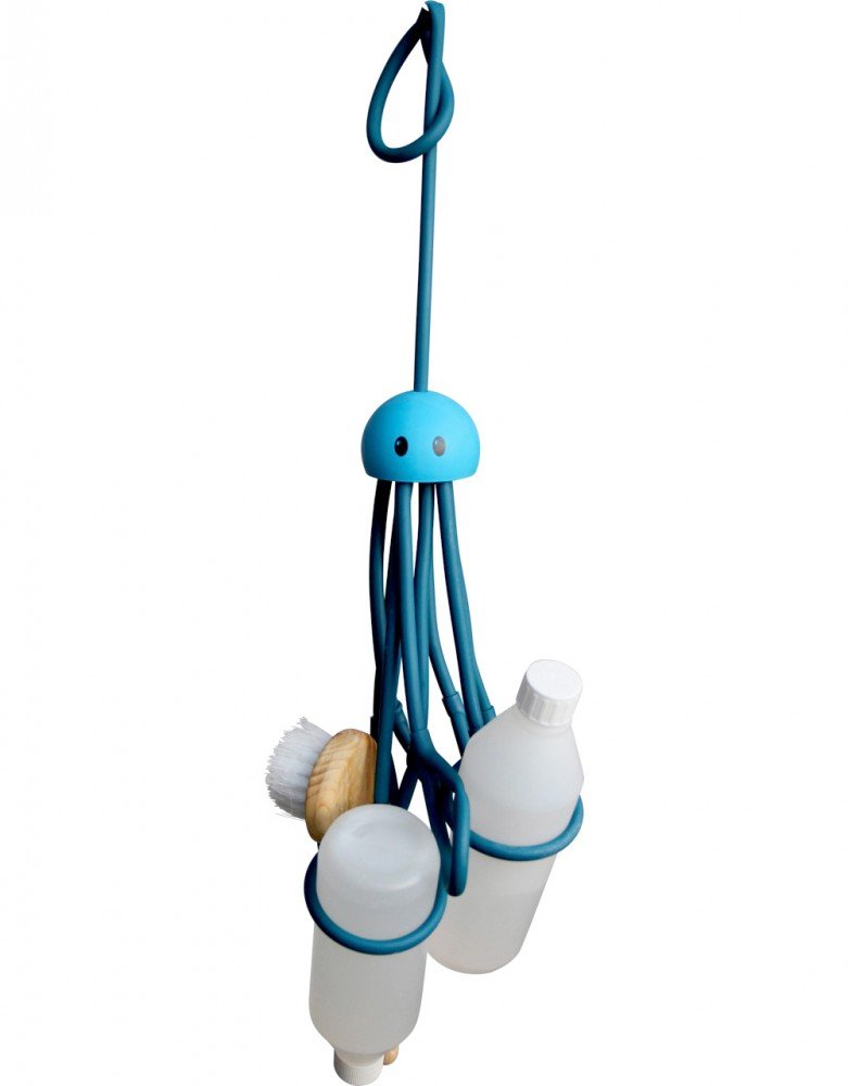 Formverket Octopus - Shower and gel shampoo holder, colour blue