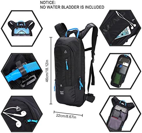 Arvano Bike Backpack, Breathable Cycling Backpack Mountain Bicycle Rucksack, 6L Mini Lightweight Biking Daypack Ski Rucksack Sport Bags Gift for Skiing Mtb Running Hiking Camping Trekking