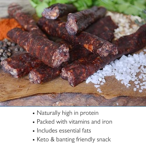 The Biltong Man | Tasty Traditional Droëwors Sticks | High Protein Beef Snack | (1kg (Pack Of 2)
