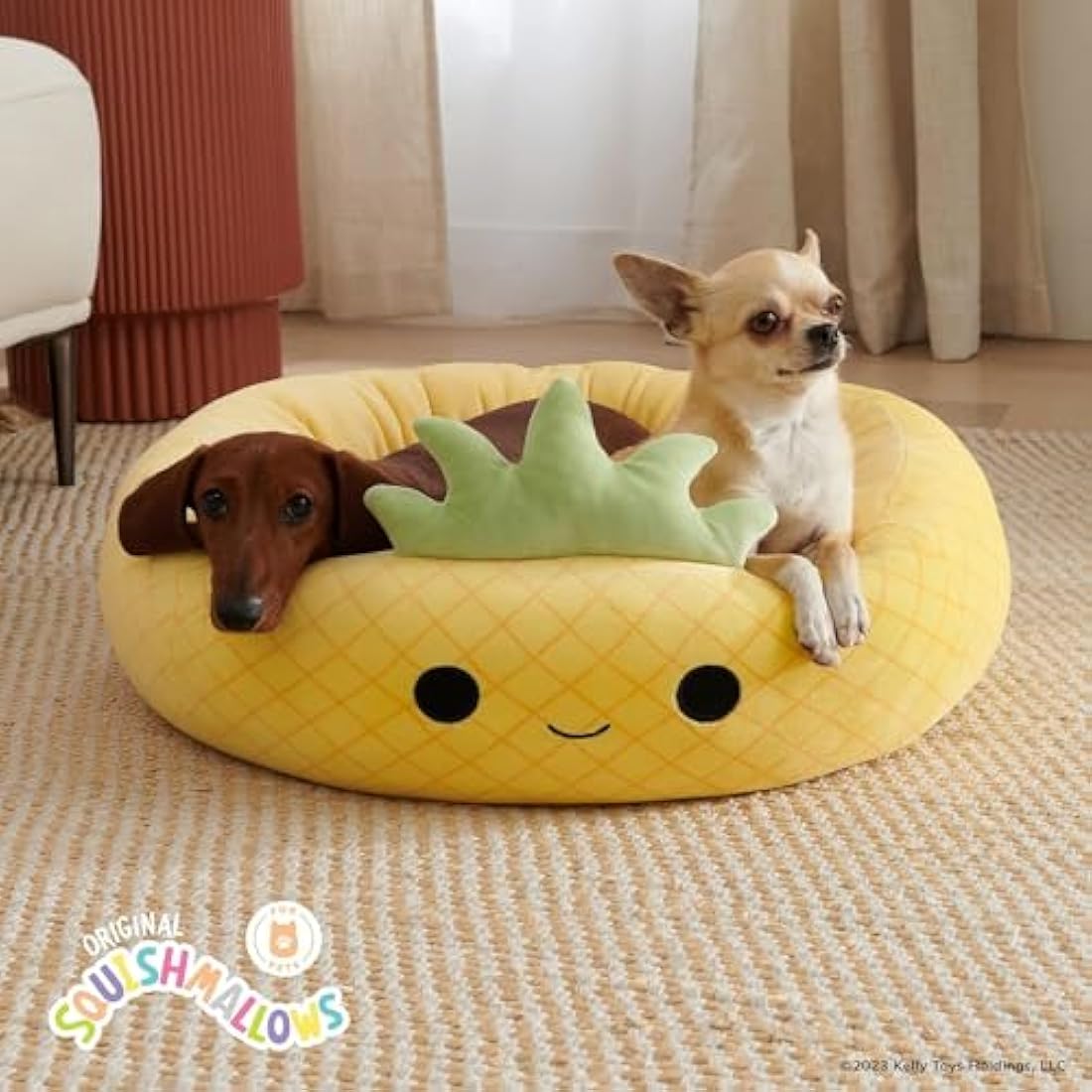 Squishmallows Original 30-Inch Maui Pineapple Pet Bed - Large Ultrasoft Official Plush Pet Bed