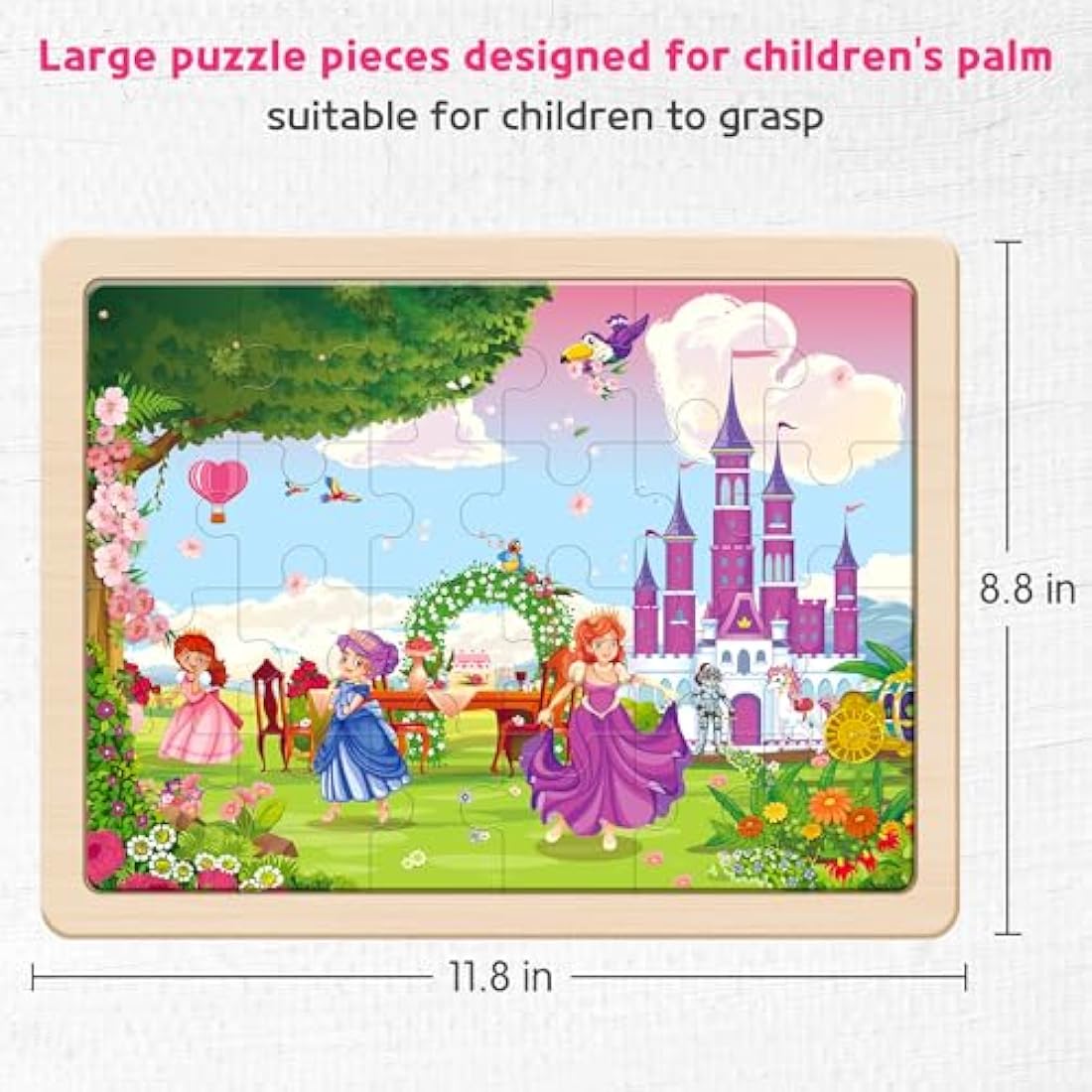 SYNARRY Unicorn Mermaid Princess Fairy Wooden Jigsaw Puzzles for Kids 3 4 5 Year Olds - 4 Packs 24 Piece Children’s Jigsaw Puzzles Age 3 4 5 6 Girls Boys