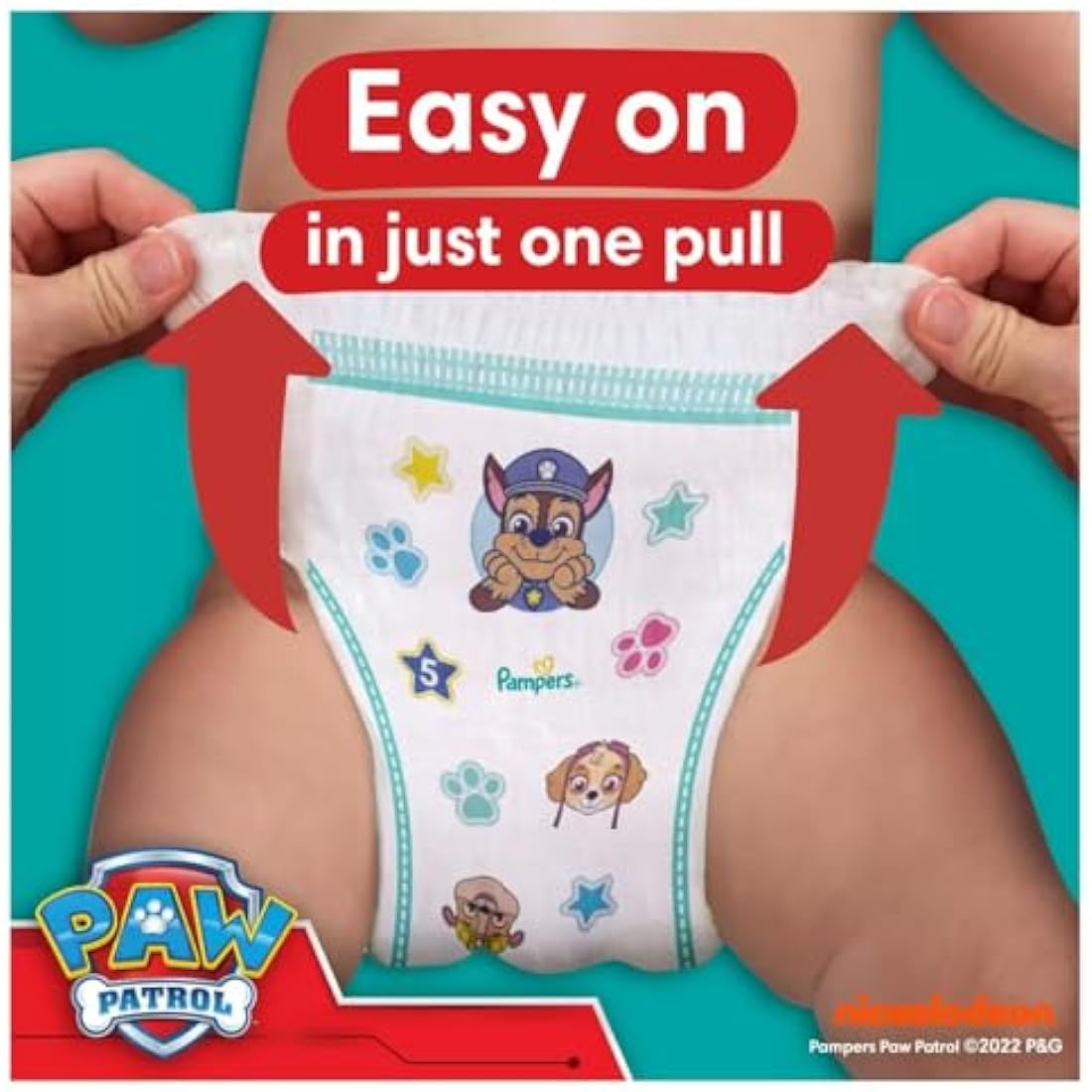 Pampers Baby-Dry Nappy Pants Paw Patrol Edition Size 5, 160 Nappies, 12kg-17kg, with Our 360° Pants Fit to Help Prevent Leaks
