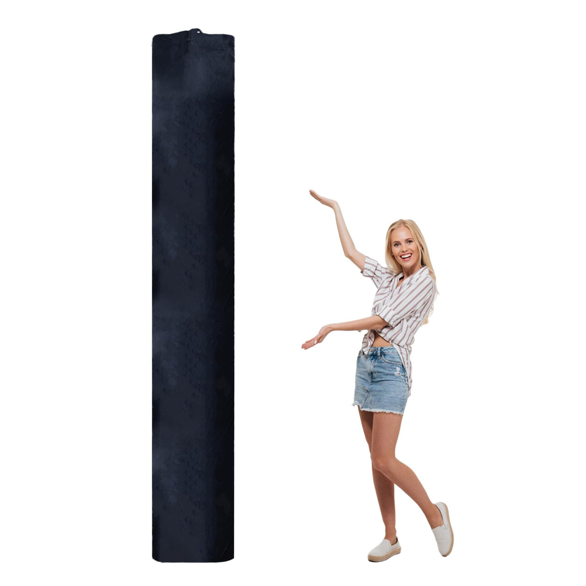 NICENEEDED 26 x 130 Inch Jumbo Rug Storage Bag, 210D Heavy Duty Black Bag Fitting Rugs up to 9 x 12 Ft