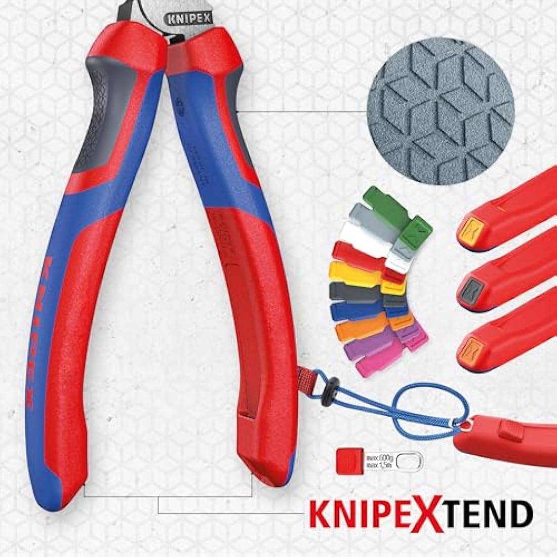 Knipex Needle-Nose Combination Pliers black atramentized, with multi-component grips 145 mm 08 22 145