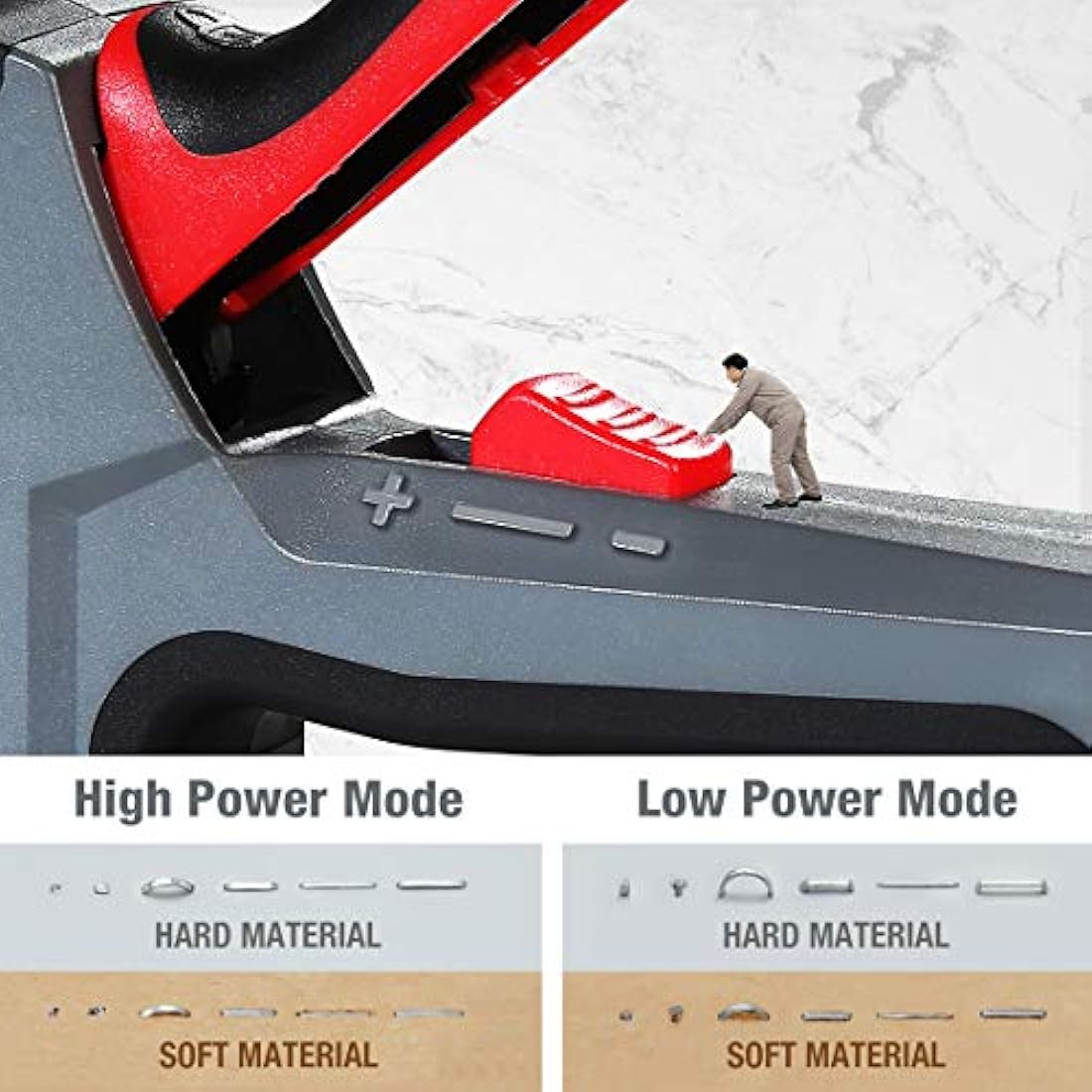 WORKPRO 6 in 1 Multifunctional Wall Stapler with 4000 Staples Manual Stapler for Fixing Hardware Furniture Decoration Door Window Cabinet
