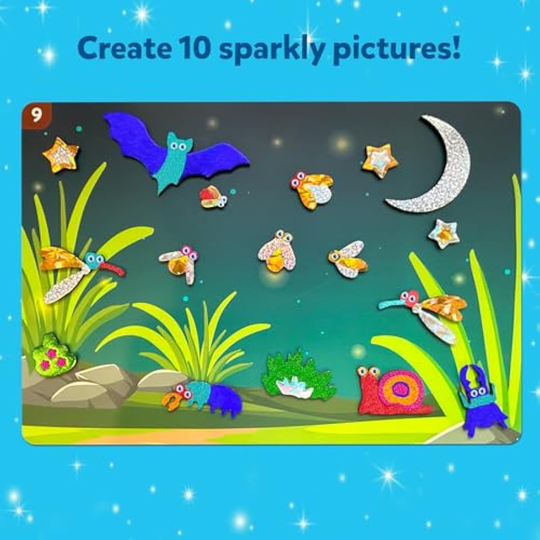 Skillmatics Foil Fun - Bugs & Butterflies, No Mess Art for Kids, Craft Kits & Supplies, DIY Creative Activity, Travel Toys, Gifts for Boys & Girls Ages 4, 5, 6, 7, 8, 9