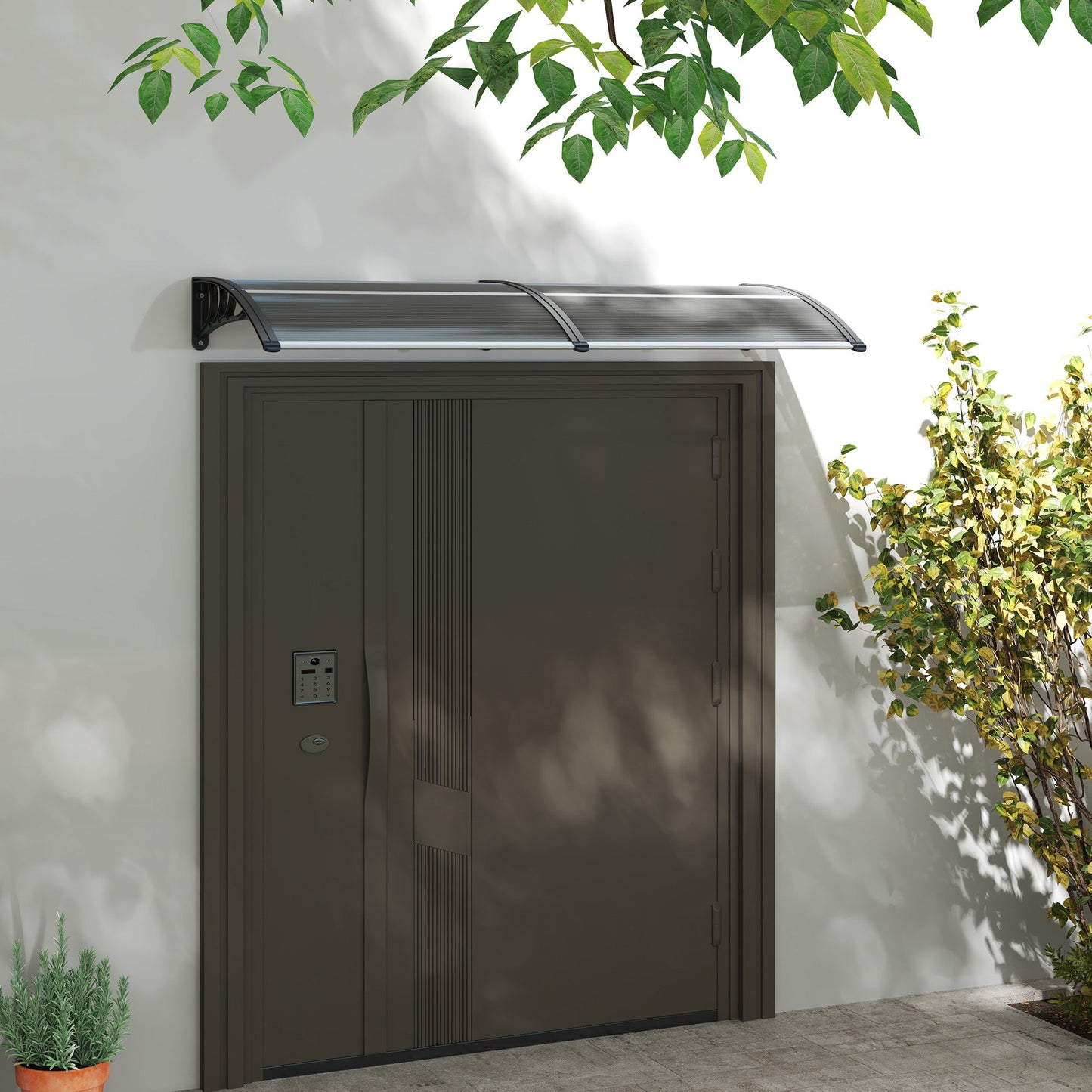 Outsunny Door Canopy Awning Outdoor Window Rain Shelter for Door 196 x 75cm