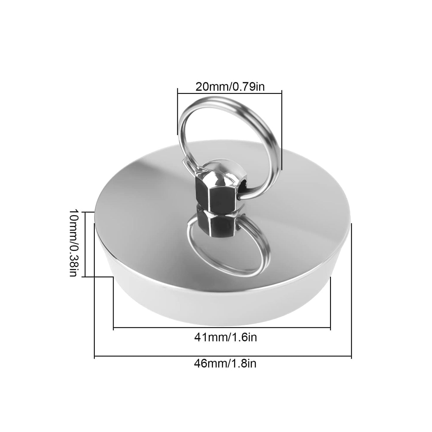 LERANXIN Bath Tub Plug, 42-43 mm Bathroom Sink Plugs, Bath Plug for Swimming Pools, Bathtubs, Sinks