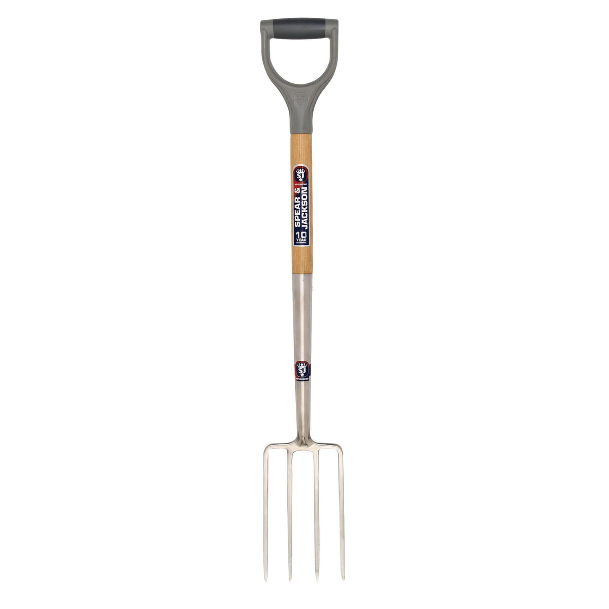 Spear & Jackson 1561BF Neverbend Stainless Border Fork, Blue