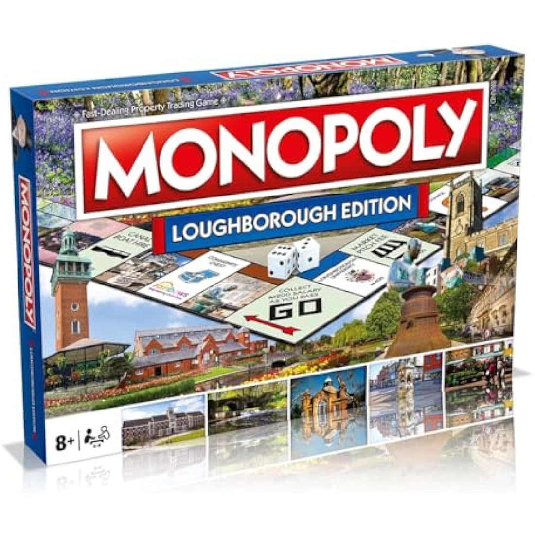 Winning Moves Loughborough Monopoly Board Game, Tour around the board, buy, sell and trade your way to success, makes a great gift for ages 8 plus