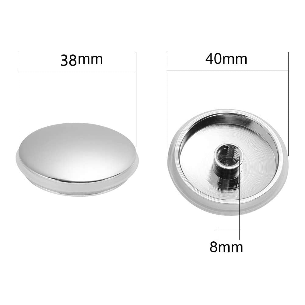 2Pcs Basin Sink Tap Push Button Brass Polished Chrome Click Clack 38mm Waste Bath Pop Up Plug Drain Stopper for Bath