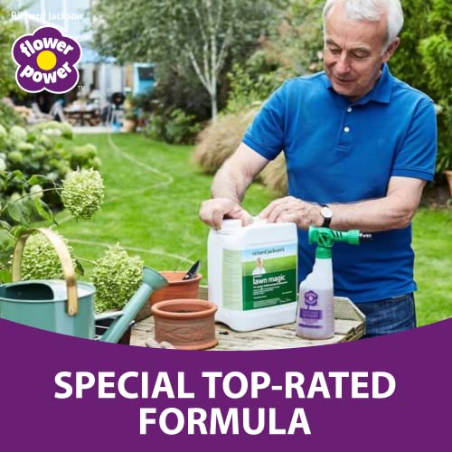 Richard Jackson Flower Power Premium Lawn Magic, Lawn Feed for Gardens, Greens the Grass & Strengthens the Roots (5L)