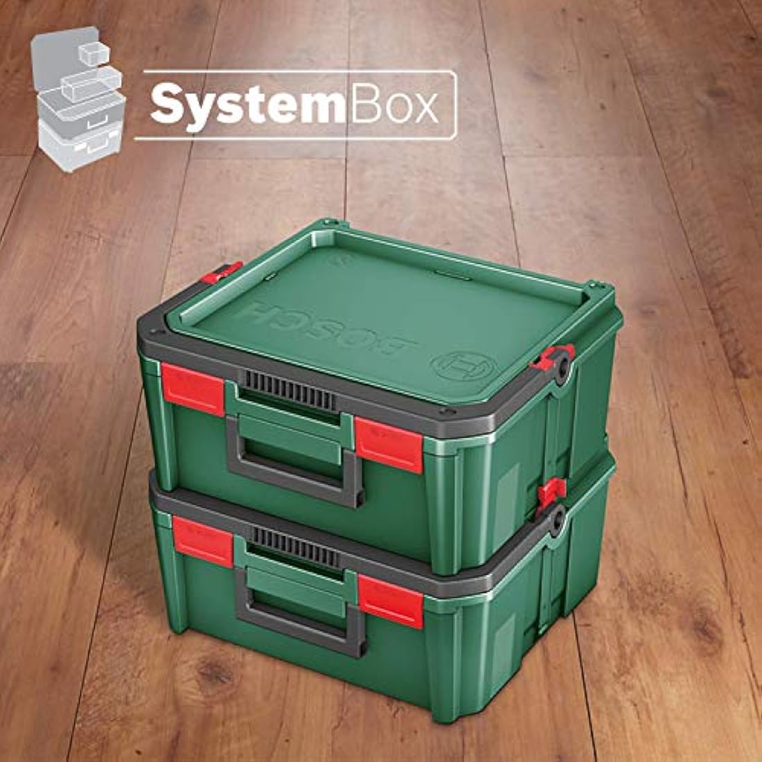 Bosch Tool Box (for Bosch Power Tools, SystemBox |Size M, Compatible with Bosch Accessory Box Small and Medium, in Sleeve)