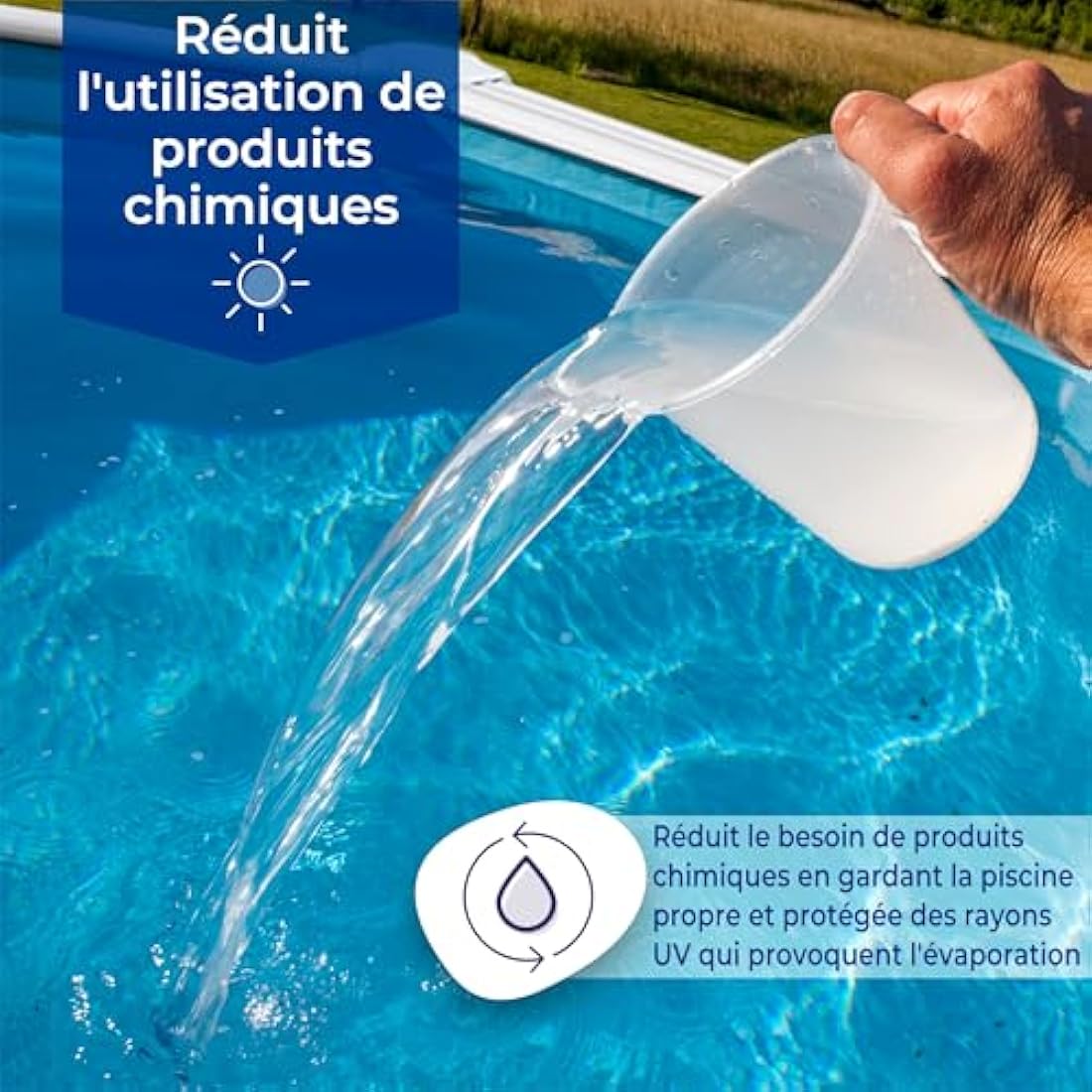 Gre CIPROV – Winter Cover for Oval Swimming Pools 1000 x 550 cm blue