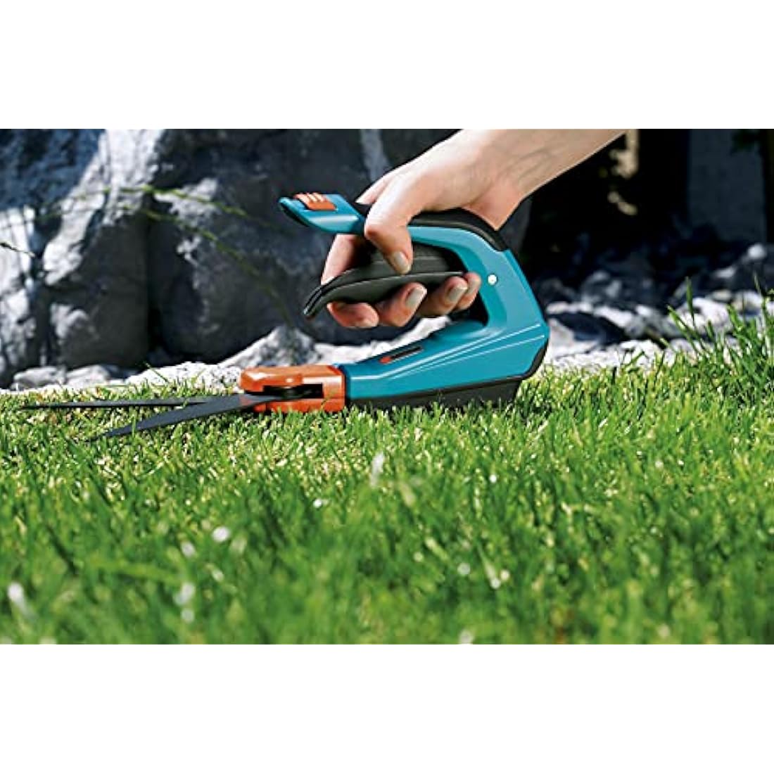 Gardena Comfort Grass Scissors, rotatable: Ideal Garden Scissors for The Exact Raskantcut, Suitable for Right and Left-handers, with Ergonomic Grip Shape for Lighter Cutting (8735-20)
