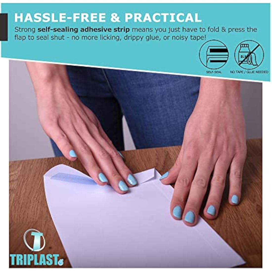 Triplast 500 x C6 Window Self Seal Security Envelopes (Size: 114x162mm) | Address Window, Self Sealing & Printer Safe Mailing Paper Envelopes | Ideal for Everyday Home, Office & Commercial Use