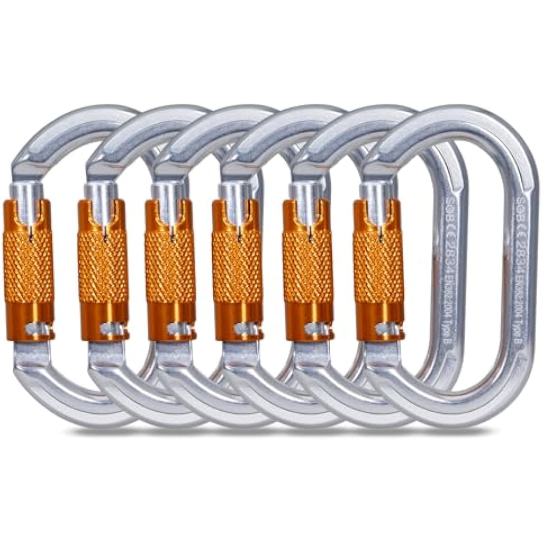 Climbing Carabiners, Auto Locking Carabiner Clips Heavy Duty for Rock Climbing, Camping, Dog Leash, Hammock, Swing, Water Bottle
