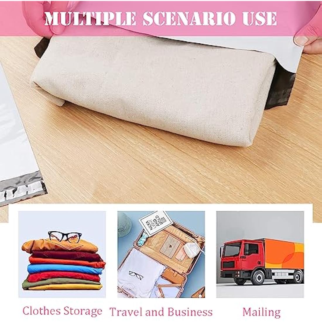 50p 25x35cm Hot Pink Vinted Postage Bags Mailing Bags for Clothes,Mailing Poly Postal Self Seal Bag,Parcel Shipping Bags Strong Packaging Bag Delivery Bags Plastic Envelopes for Posting Clothes Parcel