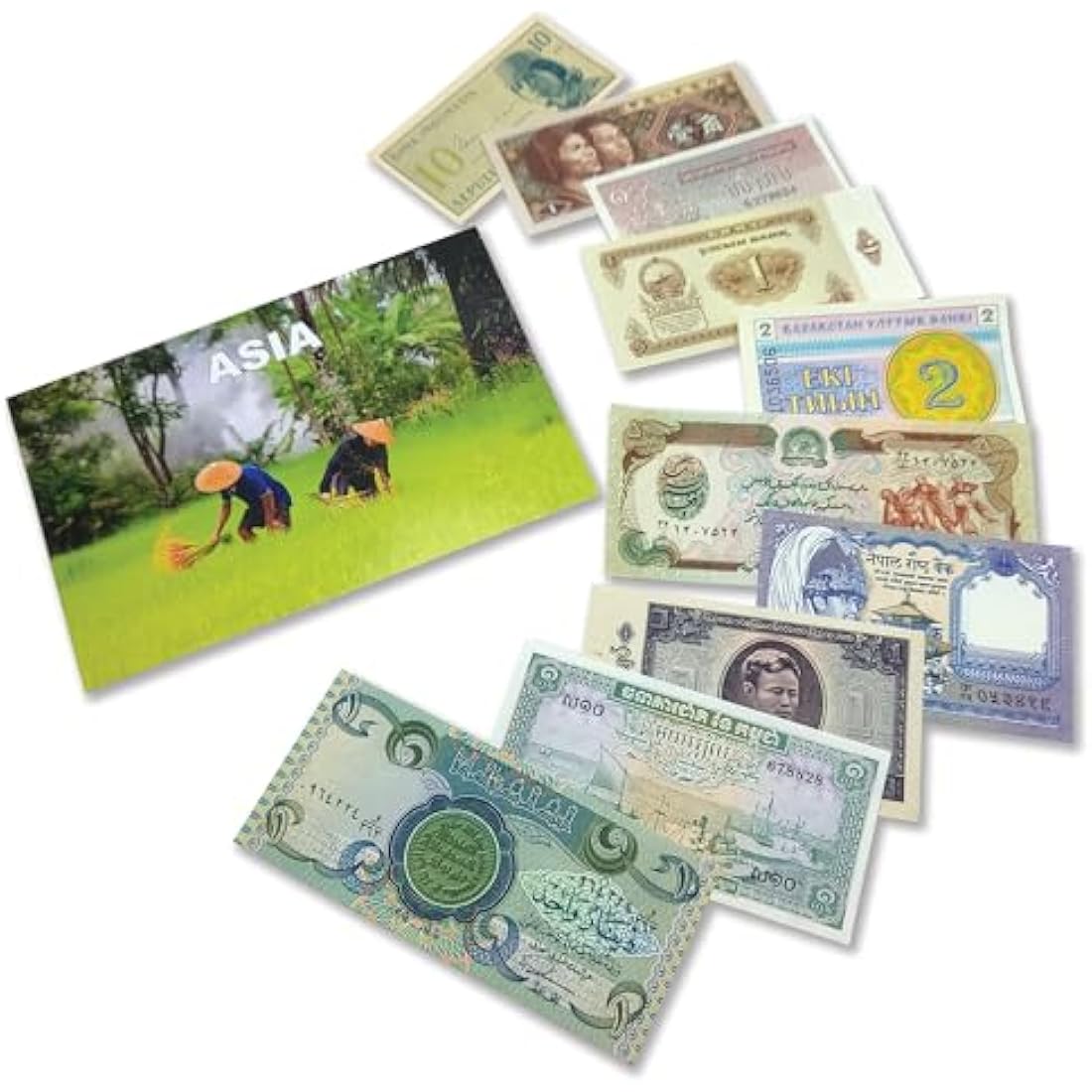 World Paper Money: 10 Banknotes from Asia - Elevate Your Foreign Currency Collection with Old Banknotes and complete your Album of Collectibles. Certificate of Authenticity included.