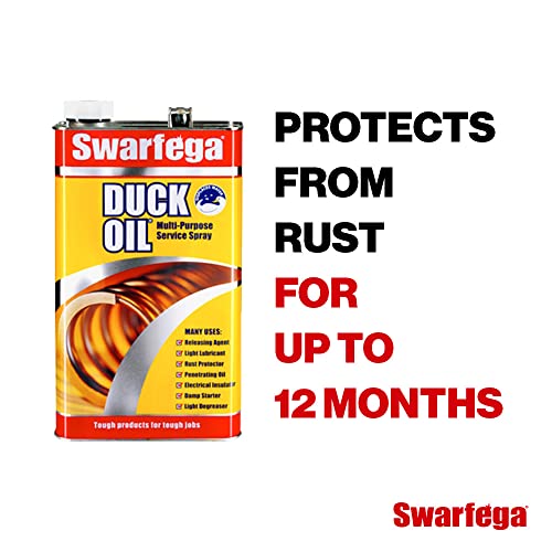 Swarfega Duck Oil Multi-Purpose Lubricant, Rust Protector, Releases Rusty Bolts, Light Degreaser, Silicone Free, 5L Can
