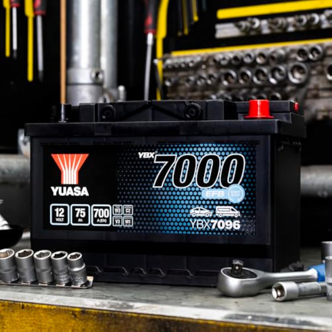 Yuasa YBX7096 12V 75Ah 700CCA EFB Maintenance Free Start Stop Car Battery