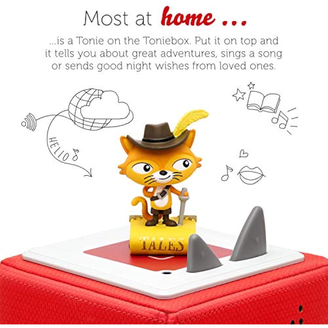 tonies Audio Character for Toniebox, Puss in Boots and Other Fairy Tales, 5 Magical Fairytale Stories for Use with Toniebox Music Player for Kids (Sold Separately)