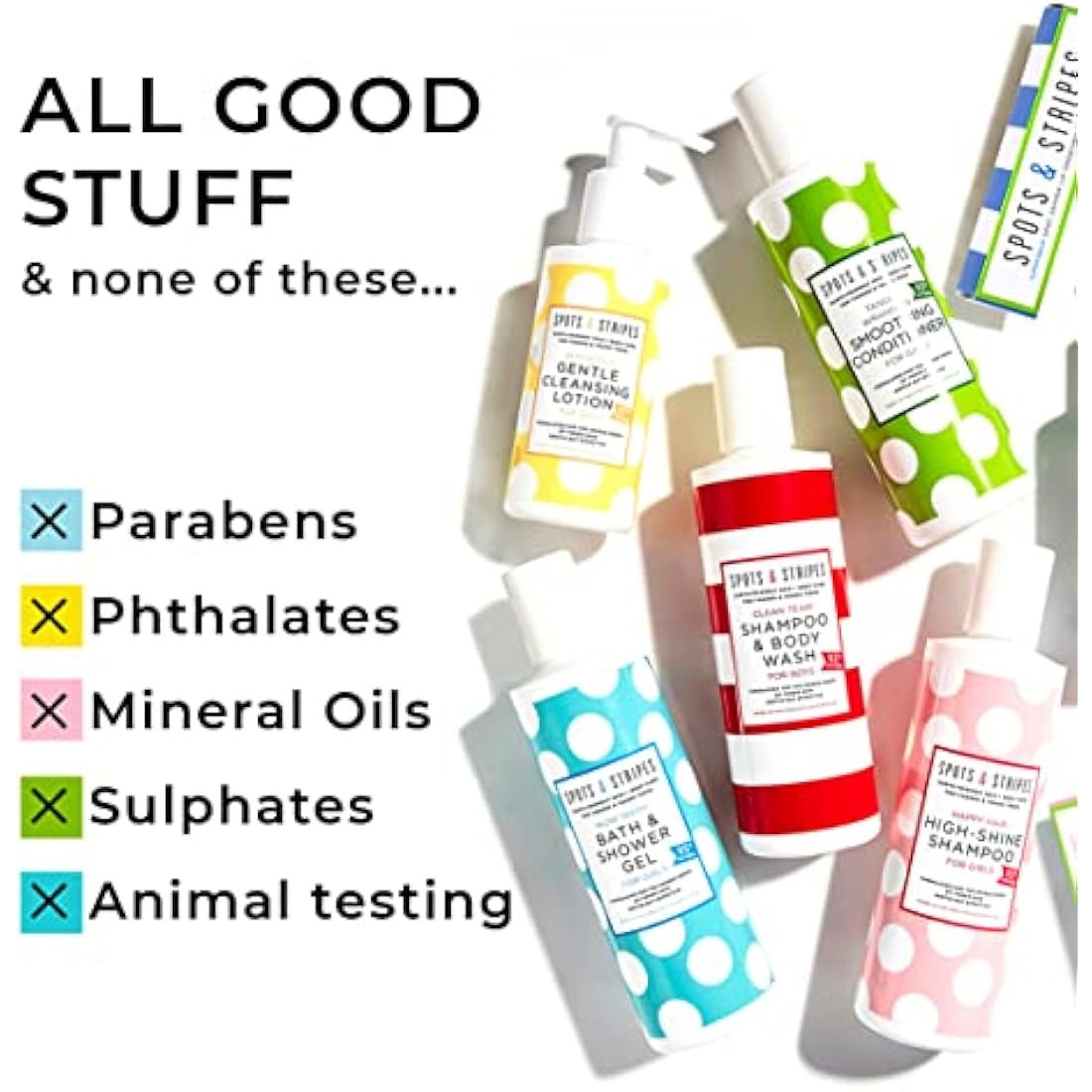 Spots & Stripes - Teen Skincare Essentials for Girls, Effective and Natural Essentials for Teen and Young Skin, with Virgin Coconut, Niaouli and Aloe Vera, Super Gentle
