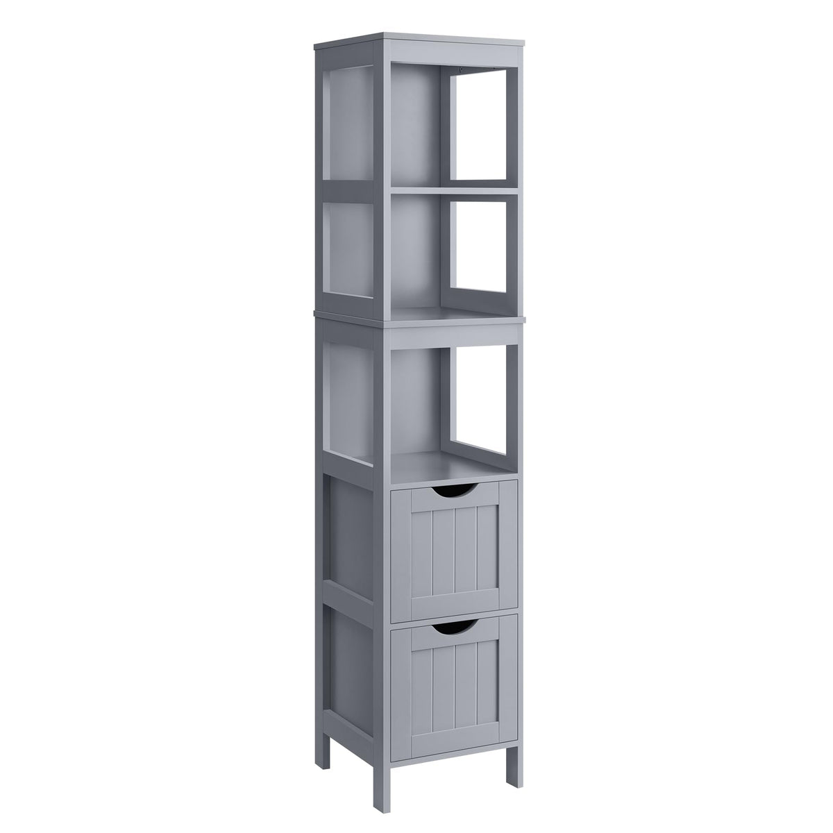 VASAGLE Bathroom Floor Cabinet, Freestanding Bathroom Storage Unit, with 2 Drawers, 3 Open Compartments, for Bathroom, Living Room, Kitchen, Modern