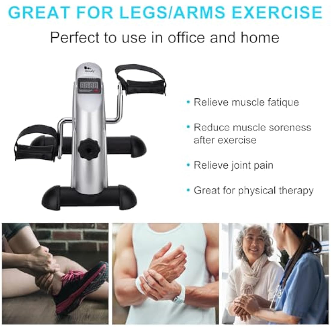 Mini Exercise Bike Portable Home Pedal Exerciser Gym Fitness Leg Arm