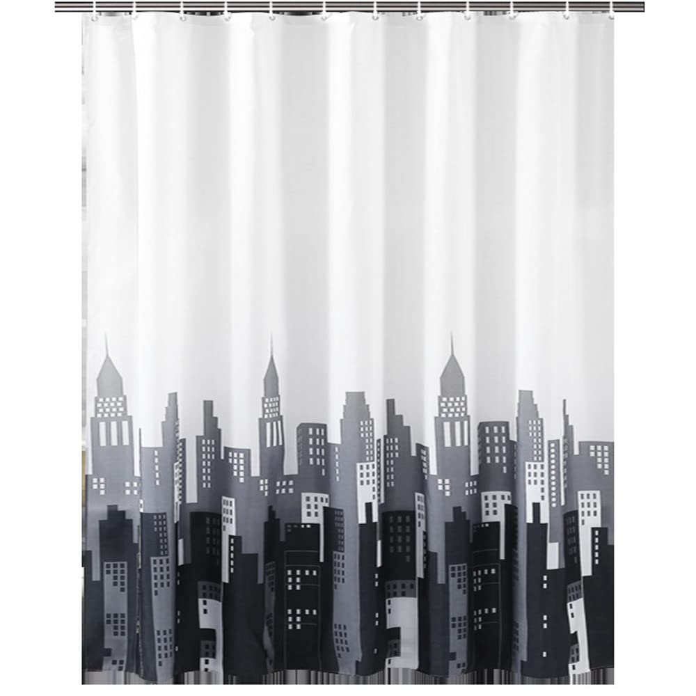 GONOVE Shower Curtain for Bathroom 200 x 200cm Mildew Resistant Waterproof Polyester Fabric Shower Curtain Liner Long Washable Bath Curtain with