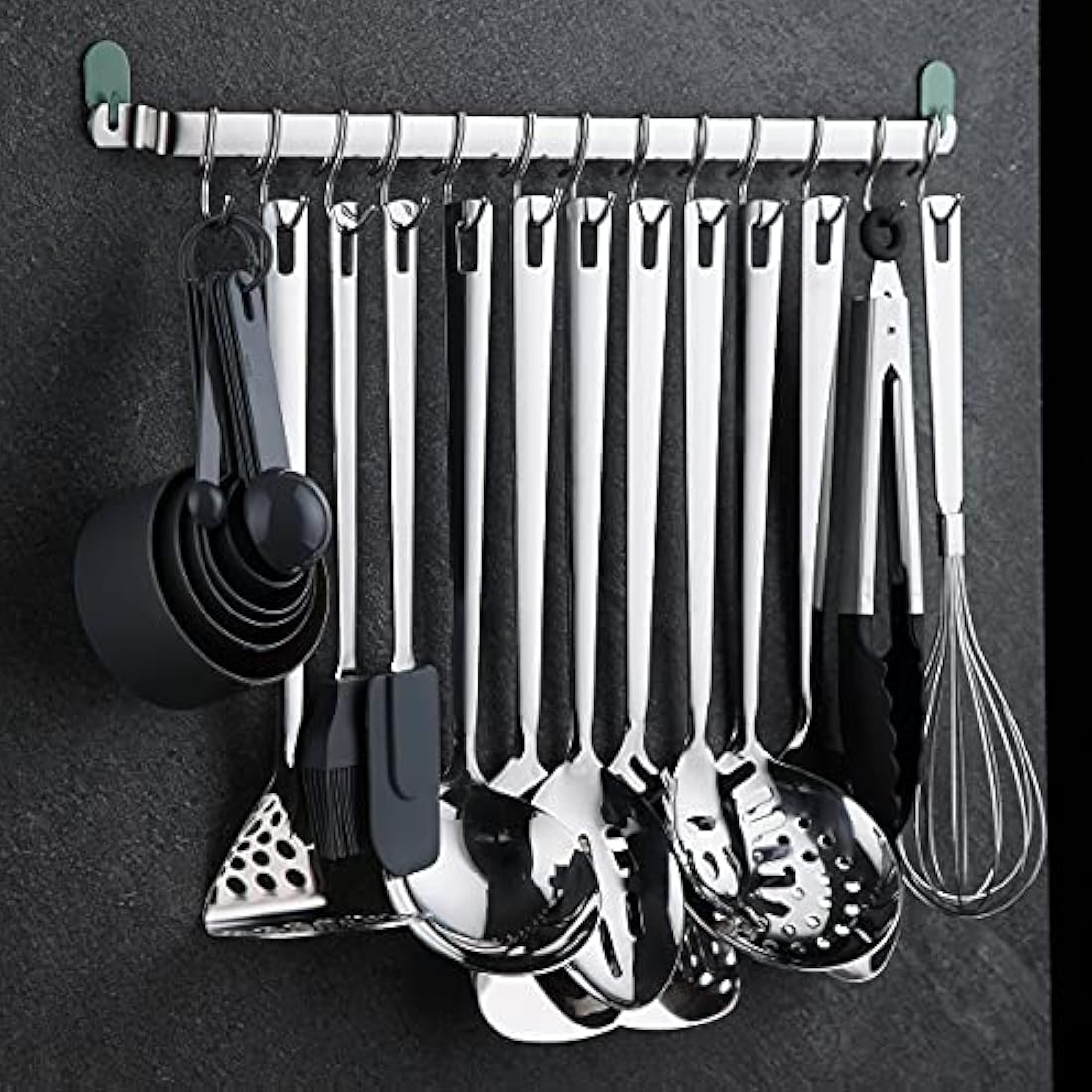 Stainless Steel Cooking Utensils Set,Kyraton 37 Pieces Kitchen Utensils Set,Kitchen Gadgets Cookware Set,Kitchen Tool Set with Utensil Holder Non-Stick and Heat Resistant.Dishwasher Safe