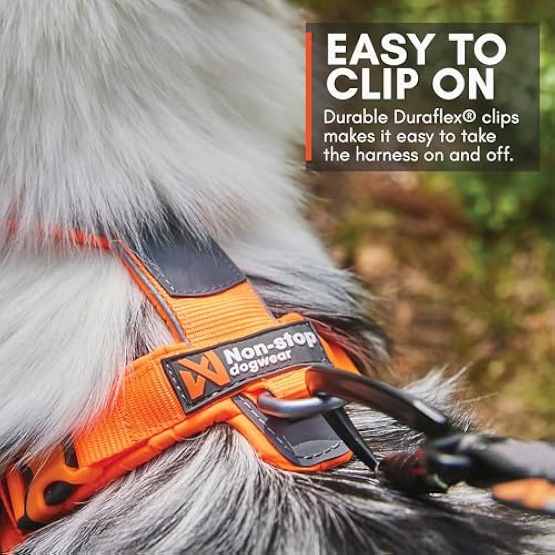 Nonstop Line Harness, Chest Harness, Guide Harness for Dogs, Adjustable Size (5, Orange)