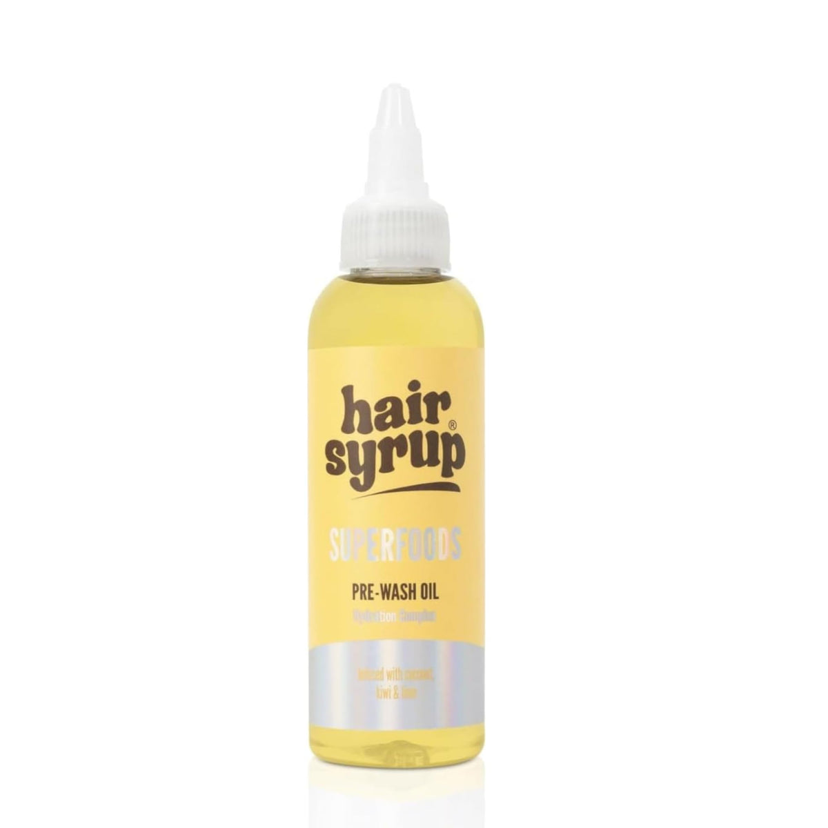 Hair Syrup | Superfoods Pre-Wash Hair Oil | Enriched with Coconut, Kiwi & Line | For Damaged, Dehydrated Hair Needing TLC | 12 Nutrient-Rich