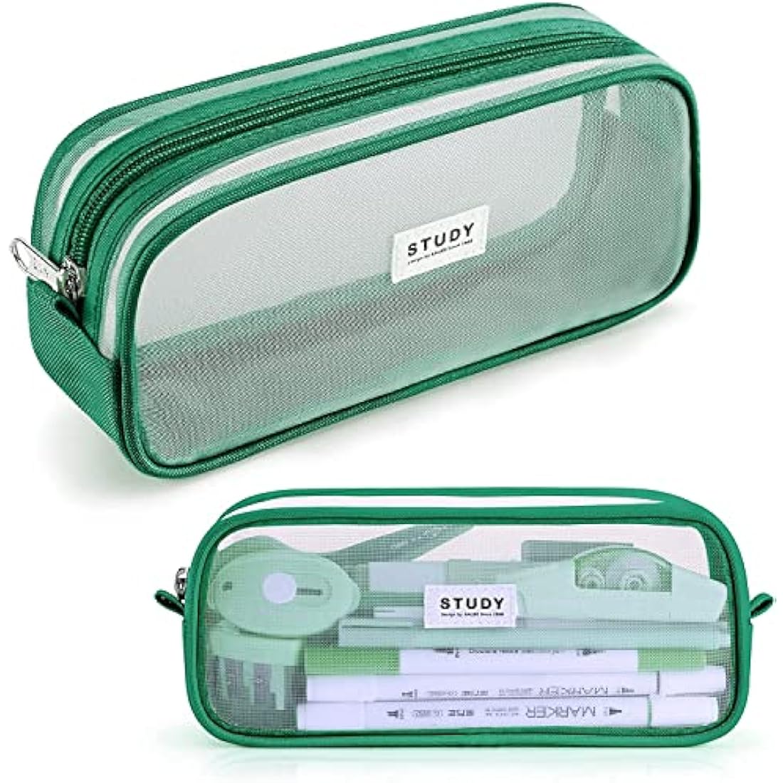 KALIDI Clear Pencil Case Large Pen Bag Stationery Pouch Cosmestic Make up Bag for Student School College Office