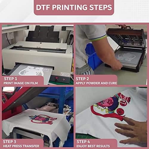 Lotsa Style Premium PRO DTF Ink Refill for Inkjet Printers Heat Transfer Film Printing, Large and Wide Format Commercial Edition (Large, CMYK Wh)
