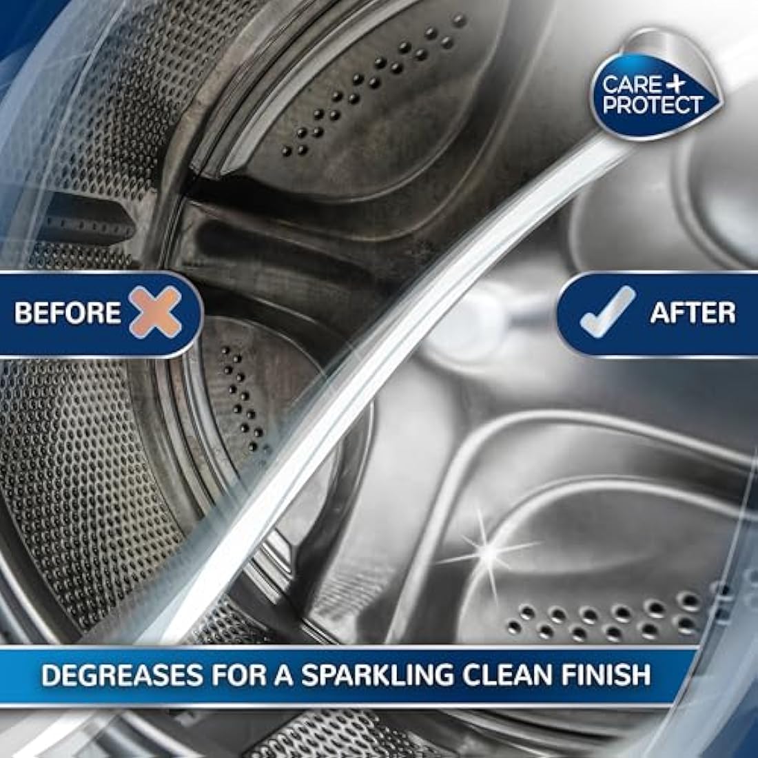 Care+Protect 3 in 1 Washing Machine - Dishwasher Cleaner - Limescale Remover - Degreaser - Hygienic Cleaner - Universal - 24 Months Supply - Maxi Pack