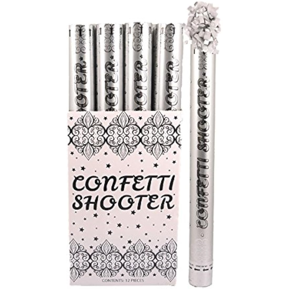 Silver Confetti Shooter 50cm Wedding Confetti Silver