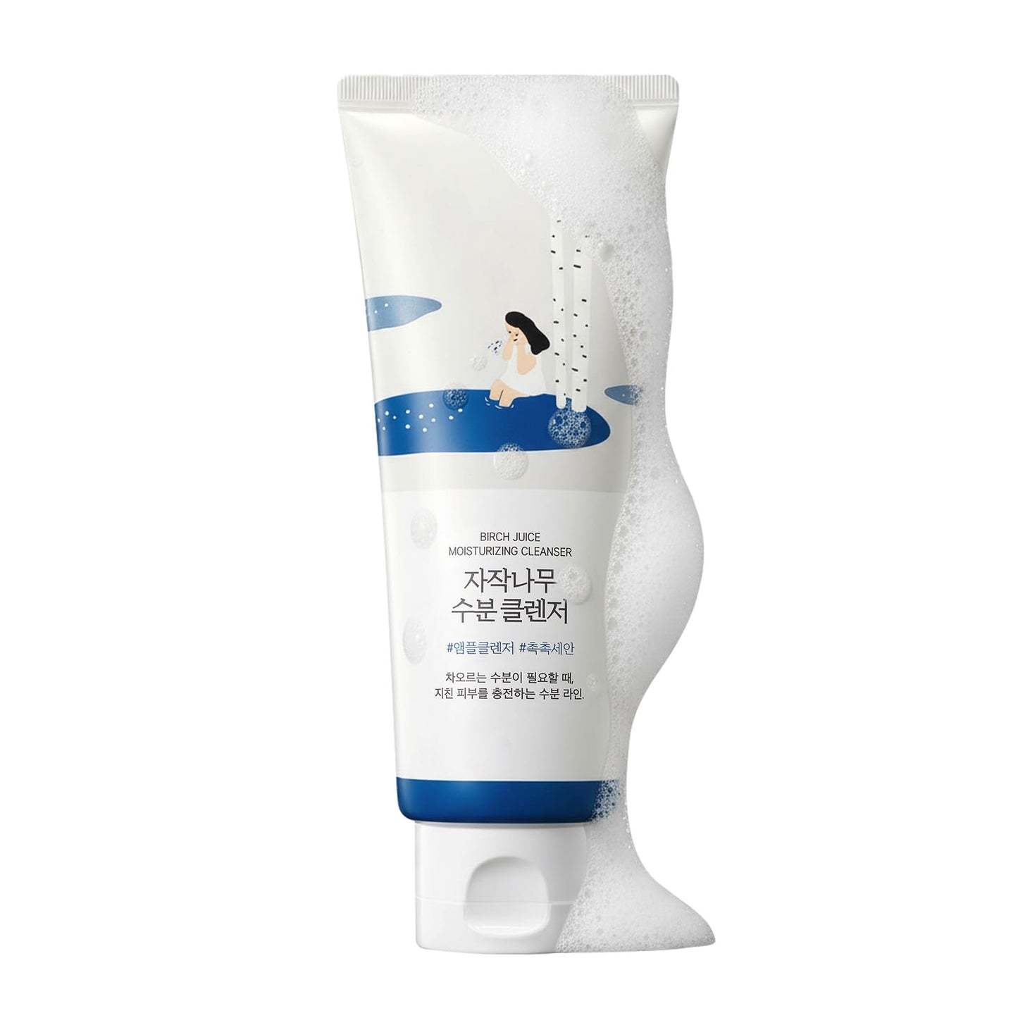 ROUND LAB Birch Juice Moisturizing Cleanser (150ml) | Unclogs hidden sebum, Clears away dead skin cells., Soothing, Low pH, Gel Type Cleanser (150ml)