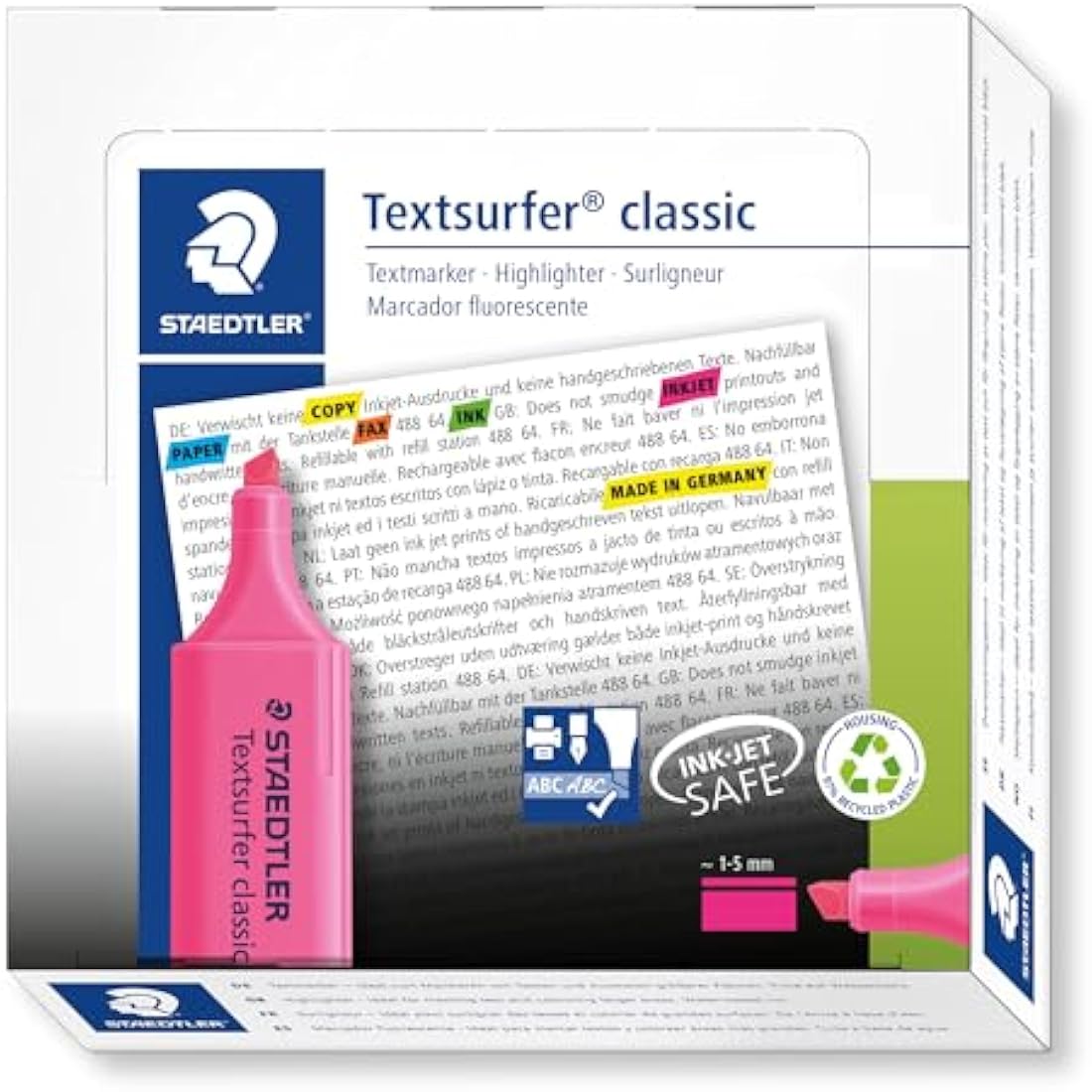 STAEDTLER 364-23 Textsurfer Classic Highlighter - Pink (Box of 10)