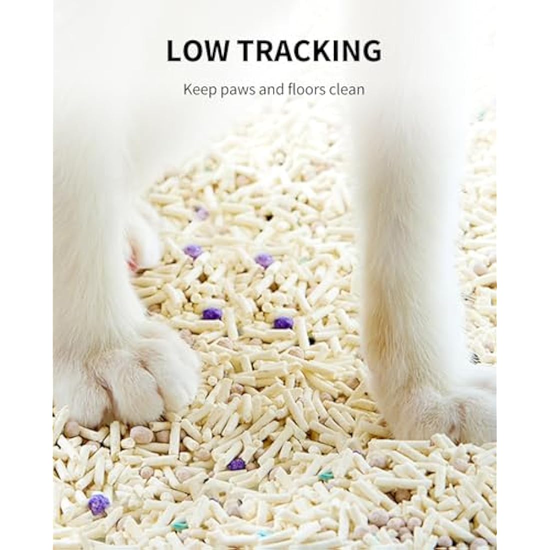 PETKIT Upgraded Clump+ Tofu Mixed Cat Litter, Ultra Absorbent and Fast Drying, 14.4kg/24L 100% Natural Ingredients Odor Eliminating Clumping Cat Litter, Dust-Free Low Tracking, Flushable, 6 Packs