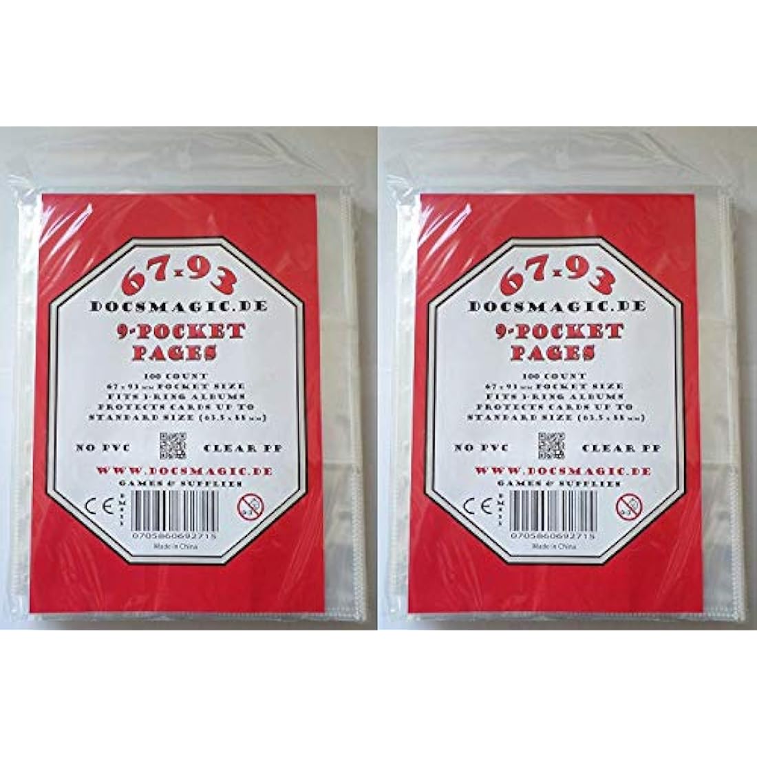 docsmagic.de 200 9-Pocket Pages - 11-Hole - 3-Ring Album Ordnerseiten- MTG - PKM - YGO
