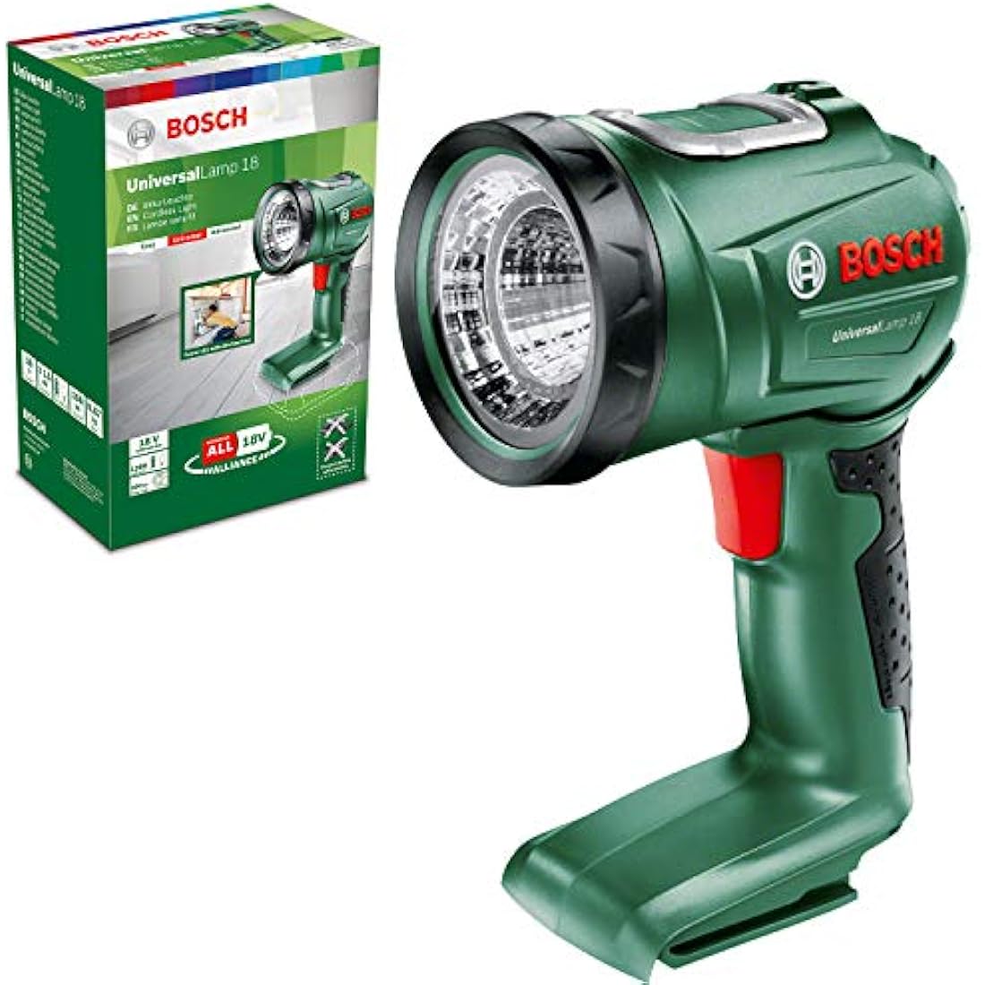 Bosch Cordless Light UniversalLamp 18 (Without Battery, 18 Volt System, in Carton Packaging)