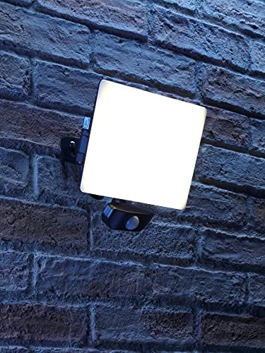 Auraglow 50W 4200lm Full Screen Slimline LED Security Motion Sensor PIR Flood Light Black Outdoor Wall Lamp