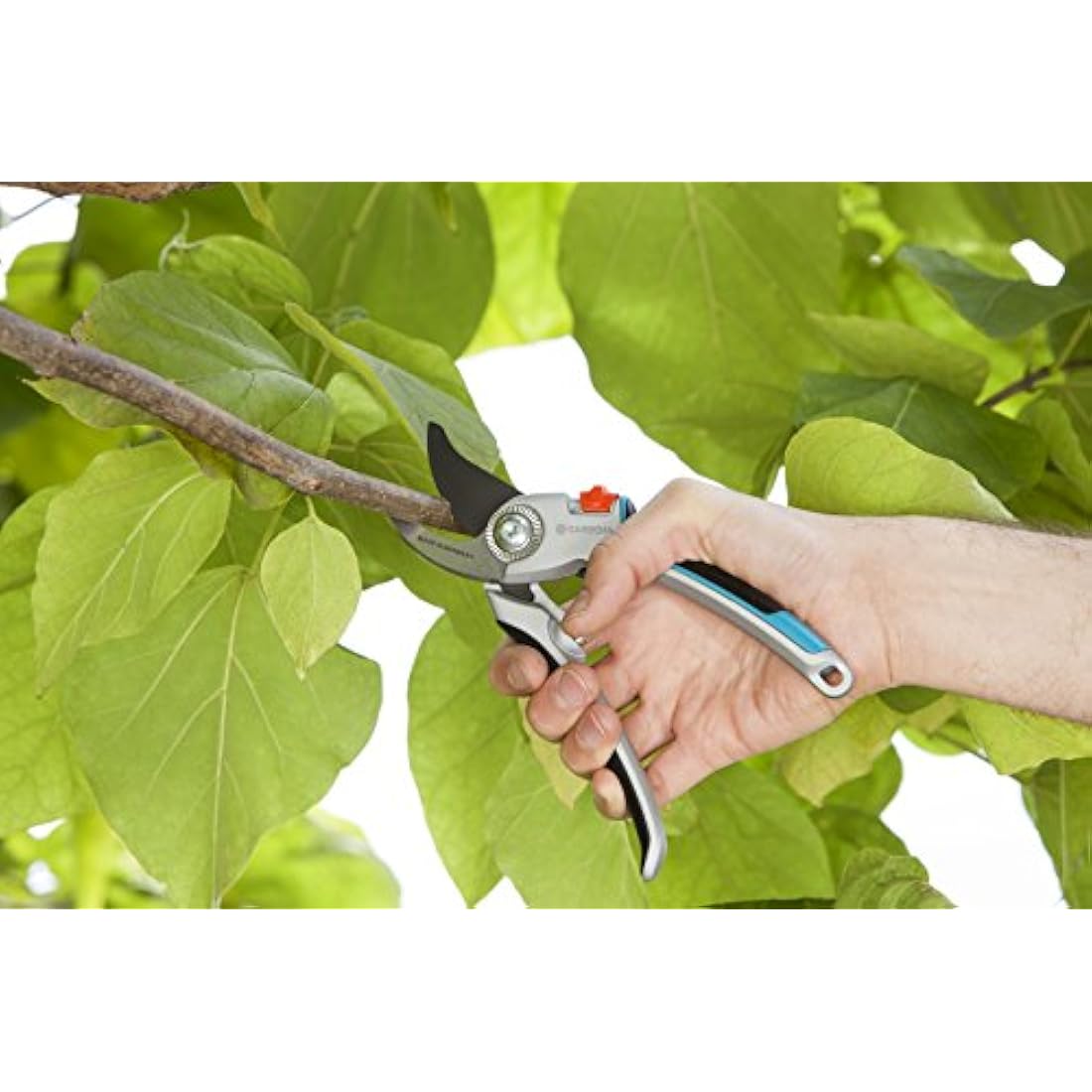 Gardena Alu Garden Secateurs B/L: Gentle Pruning Shears with Bypass Blade for Branches and Twigs of up to 25 mm in Diameter, Robust Aluminium Handles, Exchangeable Blade, Adjustable Joint (8906-20)