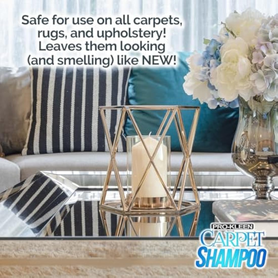 Pro-Kleen Professional Carpet & Upholstery Shampoo – Ocean Fresh Fragrance 5L - High Concentrate Cleaning Solution - Suitable for All Machines