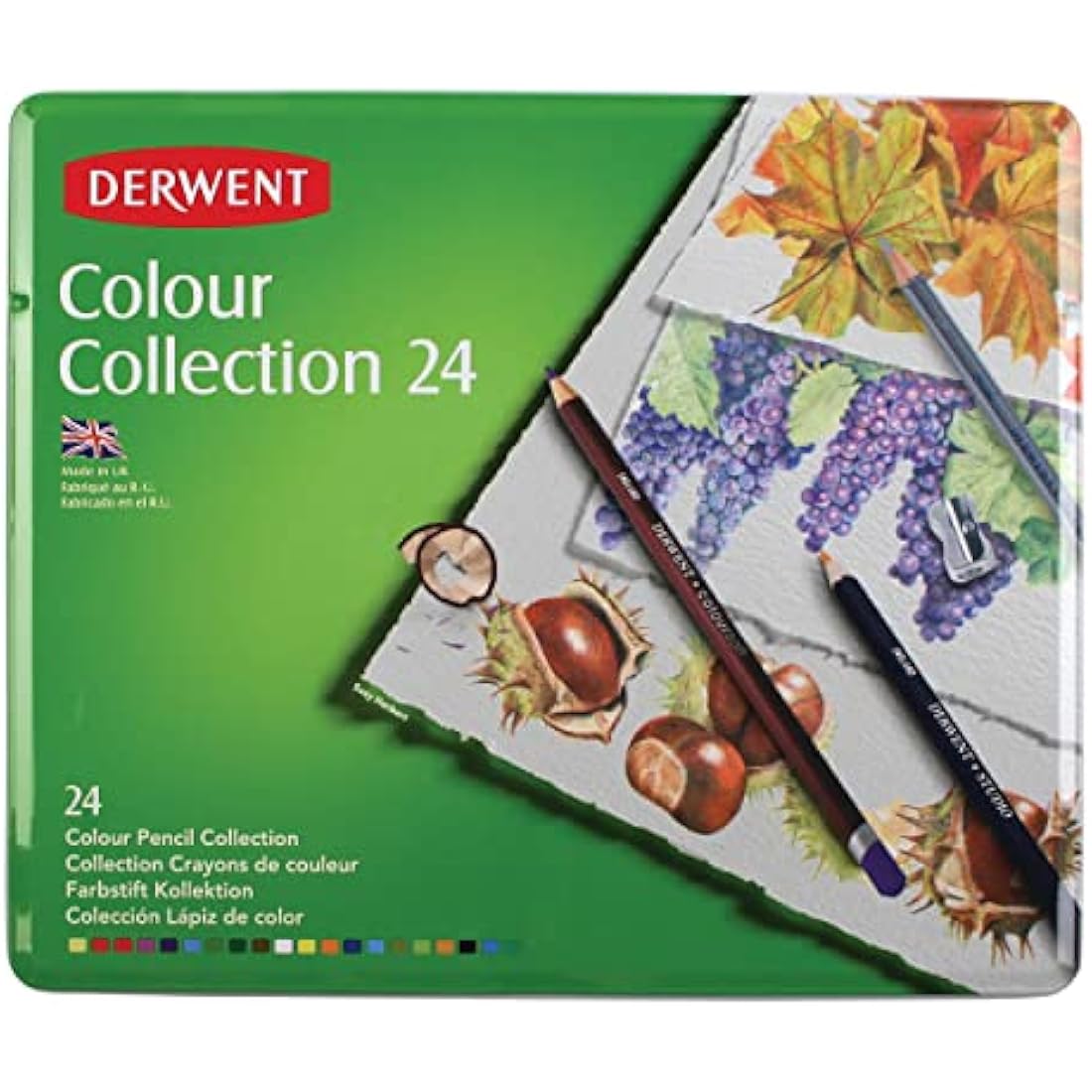 Derwent Colour Collection Sampler Kit, Set of 24 Pencils, Blocks and Accessories for Colouring and Drawing, Professional Quality, 0700212