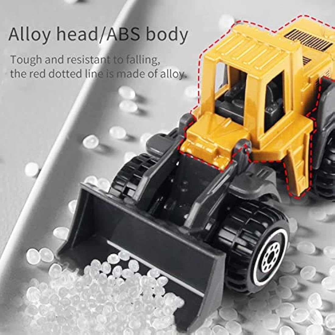 Coolplay Construction Vehicles Toy Set for Kids, Little Truck Cars Toy Roller Bulldozers Forklift Excavator Asphalt Car Dump for Boys 3 Years Old