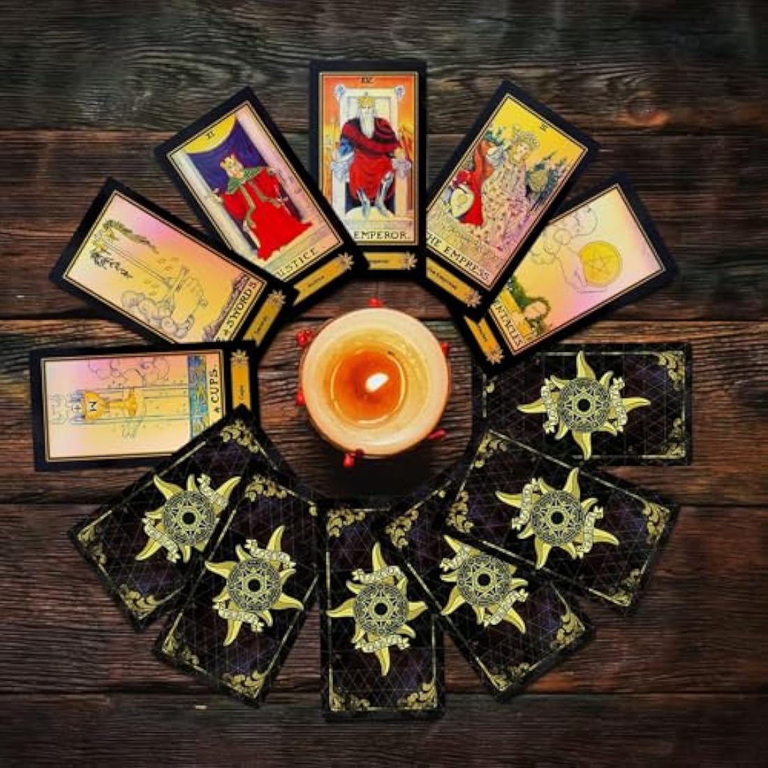 LHKJ 78 Tarot Cards Set,Tarot Deckwith English Instructions Classic Telling Game Card Set,Fate Forecasting Game for Beginners
